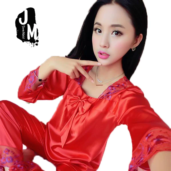 Women Satin Pajama Sets Long Sleeve Sleepwear Set Two-pieces Big Size V-neck Spring Autumn Lace Floral Breathable Pyjamas XXL
Women Satin Pajama Sets Long Sleeve Sleepwear Set Two-pieces Big Size V-neck Spring Autumn Lace Floral Breathable Pyjamas XXL