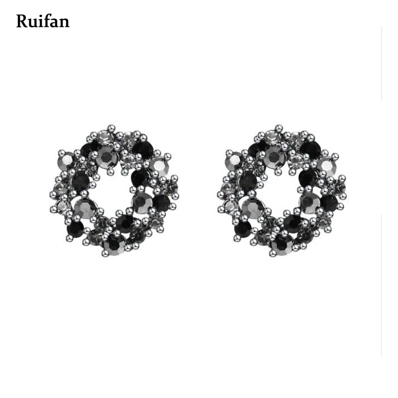 Ruifan Flower Genuine 925 Sterling Silver Stud Earrings for Women Black Cubic Zircon Earrings Fashion Party Jewelry Gifts YEA036
Ruifan Flower Genuine 925 Sterling Silver Stud Earrings for Women Black Cubic Zircon Earrings Fashion Party Jewelry Gifts YEA036