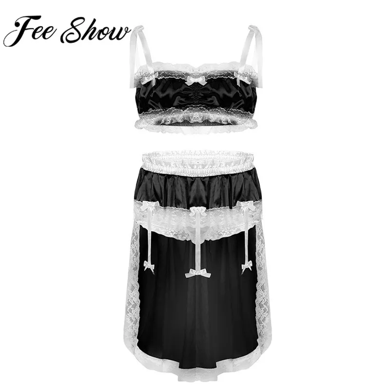 Feeshow 2Pcs Mens Soft Silky Ruffled Lace Sissy Lingerie Sets Bra with Skirted Panties Gay Lingerie Sets Mankini Gay Exotic Sets
Feeshow 2Pcs Mens Soft Silky Ruffled Lace Sissy Lingerie Sets Bra with Skirted Panties Gay Lingerie Sets Mankini Gay Exotic Sets