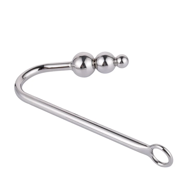Stainless Steel Anal Hook Metal Butt Plug With Ball Anal Plug Anal Dilator Adult Bondage Slave Games For Lover Men