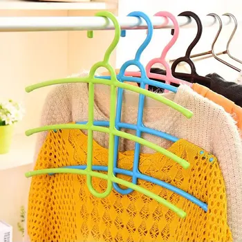Multi-Functional Fish Bone Multi-Layers Drying Coat Racks Clothing Storage Holders Non-Slip Hangers Clothing Towel Organizer