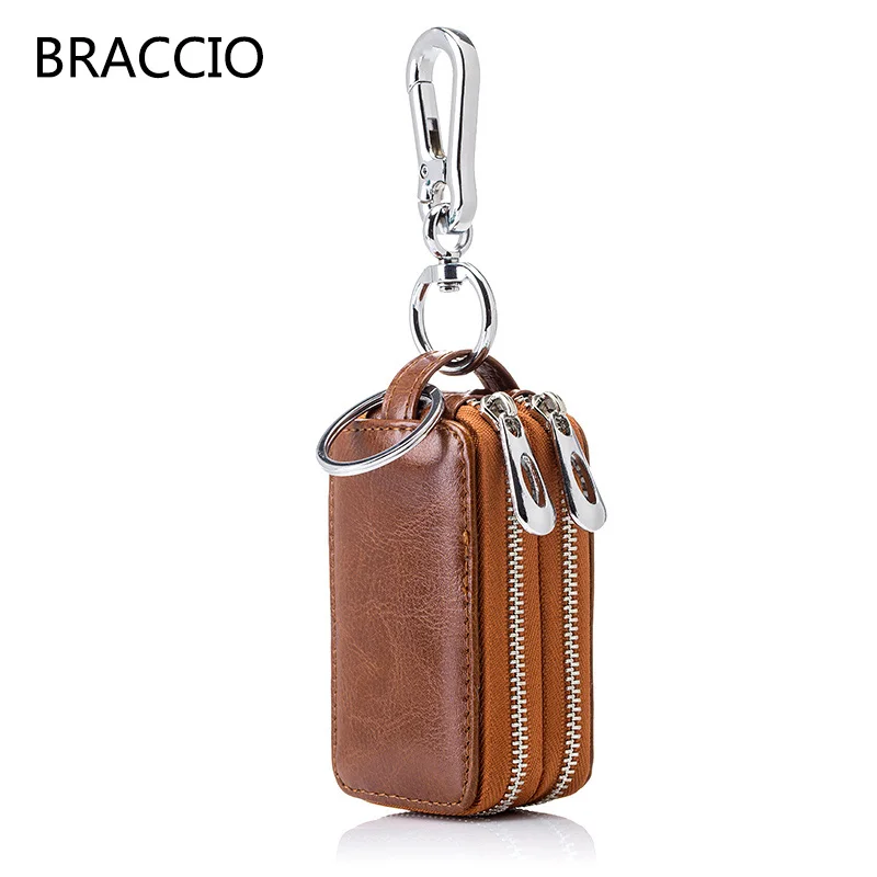 Genuine Cow Leather Home Car Keys' Bag Double Pocket Zipper Mini Wallet Earth Yellow Men Women's Key Holder Transparent Pocket
Genuine Cow Leather Home Car Keys' Bag Double Pocket Zipper Mini Wallet Earth Yellow Men Women's Key Holder Transparent Pocket