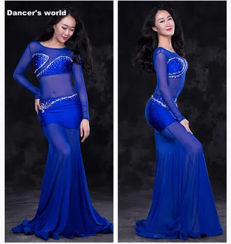 Luxury girls belly dance clothes women performance belly dance suit sexy mesh long sleeves top+spandex skirt 2pcs lady dance set
Luxury girls belly dance clothes women performance belly dance suit sexy mesh long sleeves top+spandex skirt 2pcs lady dance set