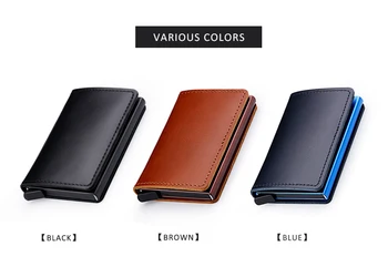 100% Genuine Leather RFID Credit Card Holder for Men Aluminum Metal Business ID Cardholder Slim Mini Wallet
100% Genuine Leather RFID Credit Card Holder for Men Aluminum Metal Business ID Cardholder Slim Mini Wallet