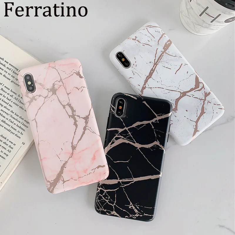 Bronzing Cracked Marble Case For iPhone X XR XS Max XS Silicone Phone Back Cover for iPhone 7 8 6 6S Plus Cases Coque Fundas
Bronzing Cracked Marble Case For iPhone X XR XS Max XS Silicone Phone Back Cover for iPhone 7 8 6 6S Plus Cases Coque Fundas