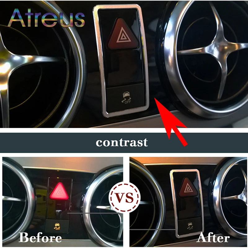 1X Car-Styling Central Console Warming Light Button Frame Stickers For Mercedes GLK200 GLK260 GLK300 For Mercedes Benz GLK Class
1X Car-Styling Central Console Warming Light Button Frame Stickers For Mercedes GLK200 GLK260 GLK300 For Mercedes Benz GLK Class