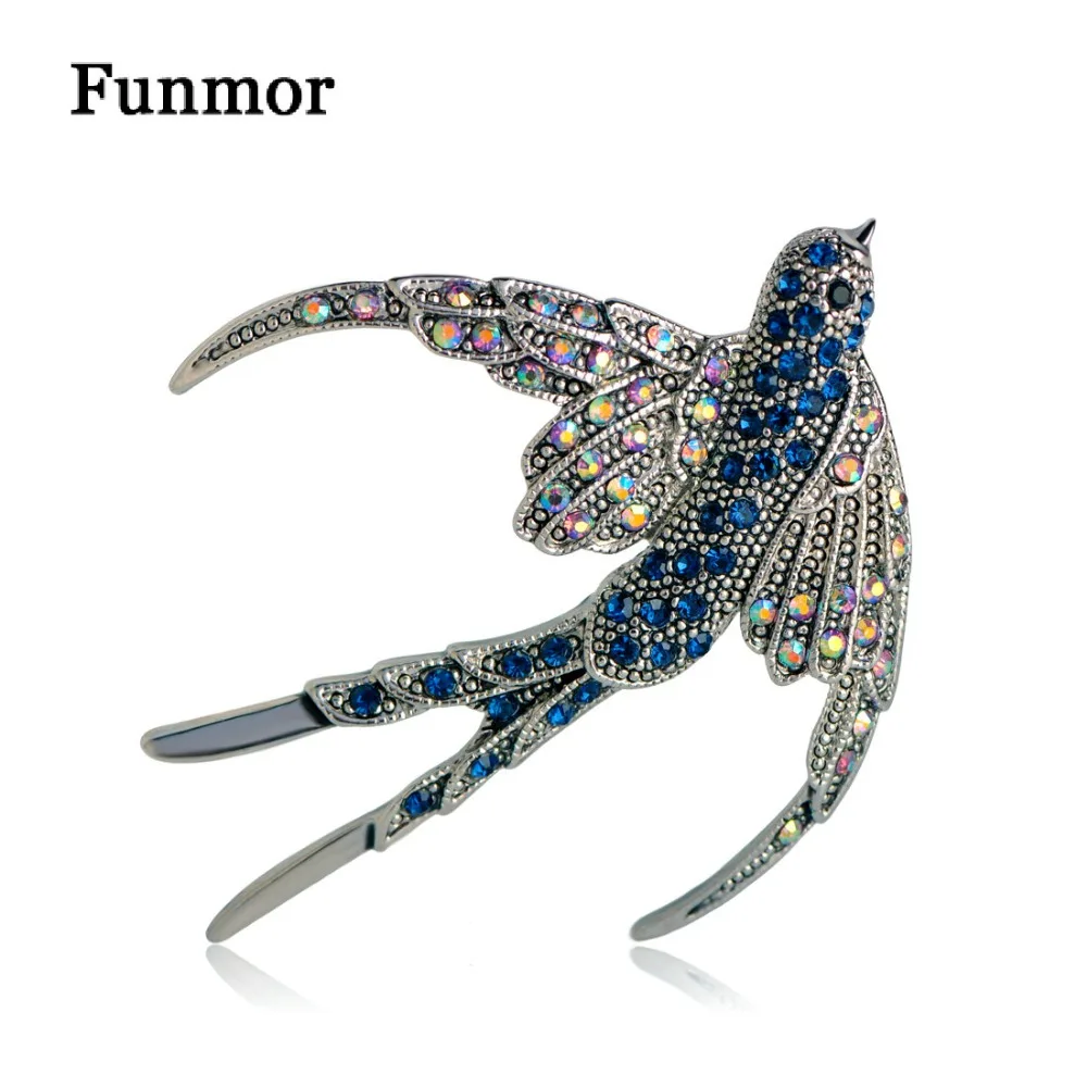 Funmor Blue Crystal Swallow Brooches Silver Color Alloy Metal Brooch Women Banquet Wedding Party Accessories Lapel Pin Broche
Funmor Blue Crystal Swallow Brooches Silver Color Alloy Metal Brooch Women Banquet Wedding Party Accessories Lapel Pin Broche