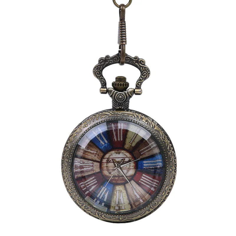 Glass flip European and American style color Roman bronze large retro embossed beautiful lace pocket watch
Glass flip European and American style color Roman bronze large retro embossed beautiful lace pocket watch