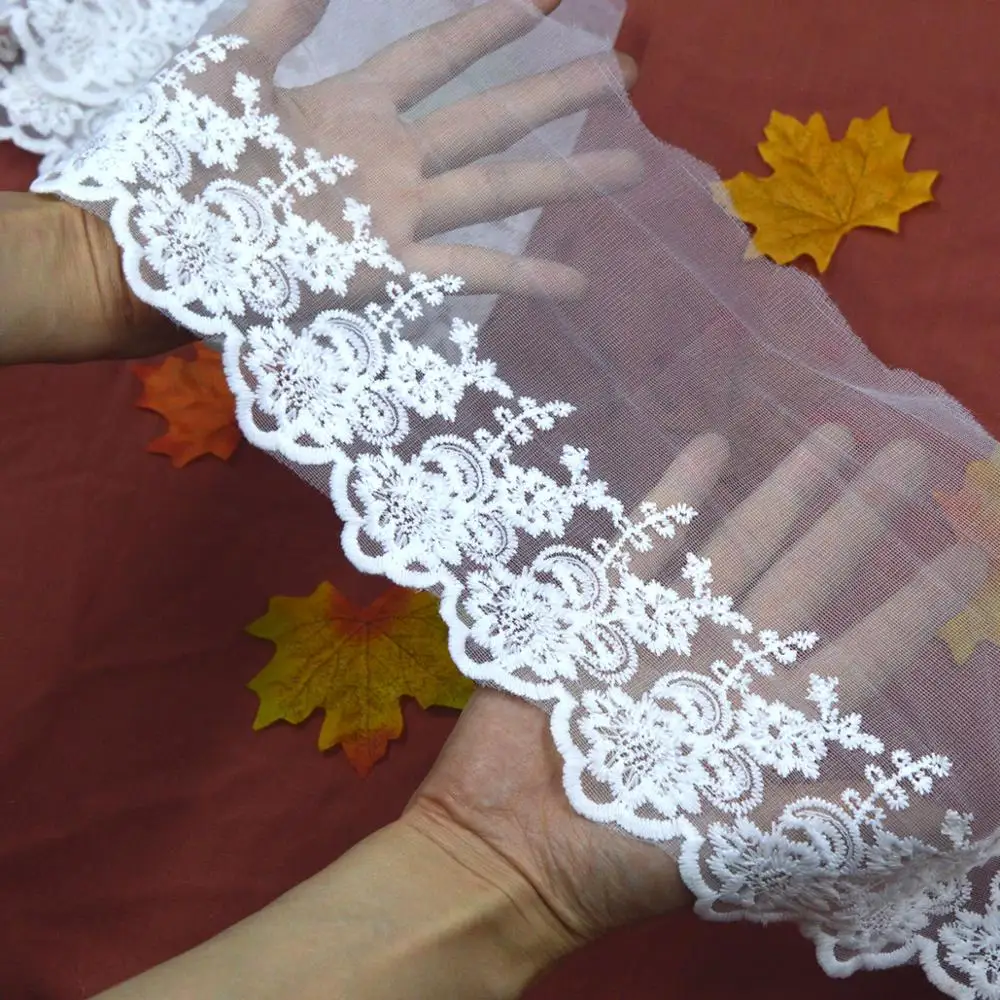 KALASO 2Yards Lace Trim Ribbon Embroidered Tulle Edge Mesh Net Wedding DIY Sewing Fabric Curtains Tablecloth Decor Supplies
KALASO 2Yards Lace Trim Ribbon Embroidered Tulle Edge Mesh Net Wedding DIY Sewing Fabric Curtains Tablecloth Decor Supplies