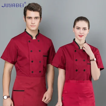 2019 High Quality Summer New 3 Color Unisex Chef Jacket Short Sleeve Bakery Hotel Catering Service Restaurant Overalls Coat
2019 High Quality Summer New 3 Color Unisex Chef Jacket Short Sleeve Bakery Hotel Catering Service Restaurant Overalls Coat