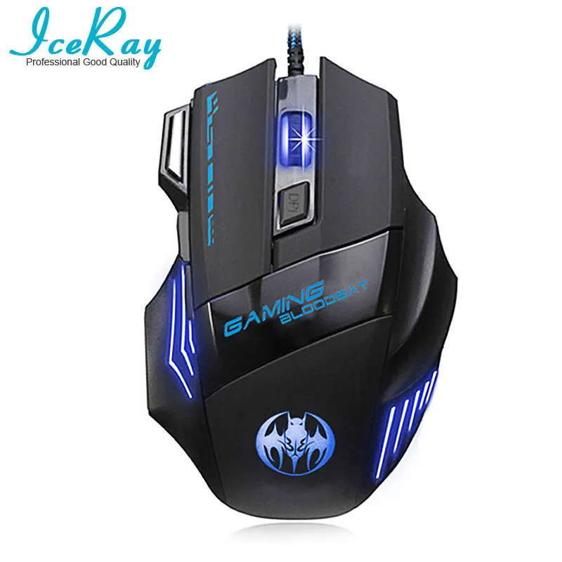 IceRay Professional Wired Computer Gaming Mouse For Gamer 7 Buttons 5500 DPI
IceRay Professional Wired Computer Gaming Mouse For Gamer 7 Buttons 5500 DPI