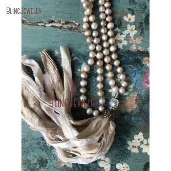 Champagne Shell Pearls Beige Cream Sari Silk Tassel Necklace Versatil Accessory Necklace Romantic Shabby Boho NM11321
Champagne Shell Pearls Beige Cream Sari Silk Tassel Necklace Versatil Accessory Necklace Romantic Shabby Boho NM11321