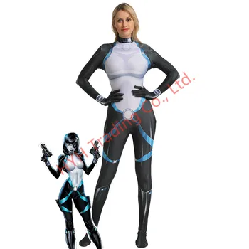 New Marvel Superhero X-Men Domino Neena Thurman Cosplay Costumes Women Girls Zentai Jumpsuits Bodysuit Catsuit Halloween Suit
New Marvel Superhero X-Men Domino Neena Thurman Cosplay Costumes Women Girls Zentai Jumpsuits Bodysuit Catsuit Halloween Suit