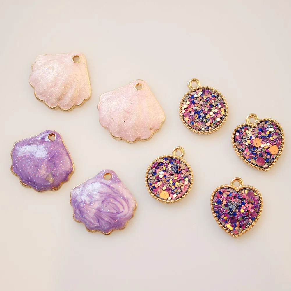 18-20MM 18Pcs Sequin Glazing Round Heart Shell Shape KC Gold Alloy Jewelry Pendants Jewellery Charms
18-20MM 18Pcs Sequin Glazing Round Heart Shell Shape KC Gold Alloy Jewelry Pendants Jewellery Charms