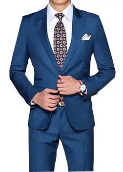 New Arrival Straight Blue Men Tuxedos Peaked Lapel Wedding Suits For Men 2 Pieces Men Suits Slim Fit For Wedding men Suits
New Arrival Straight Blue Men Tuxedos Peaked Lapel Wedding Suits For Men 2 Pieces Men Suits Slim Fit For Wedding men Suits