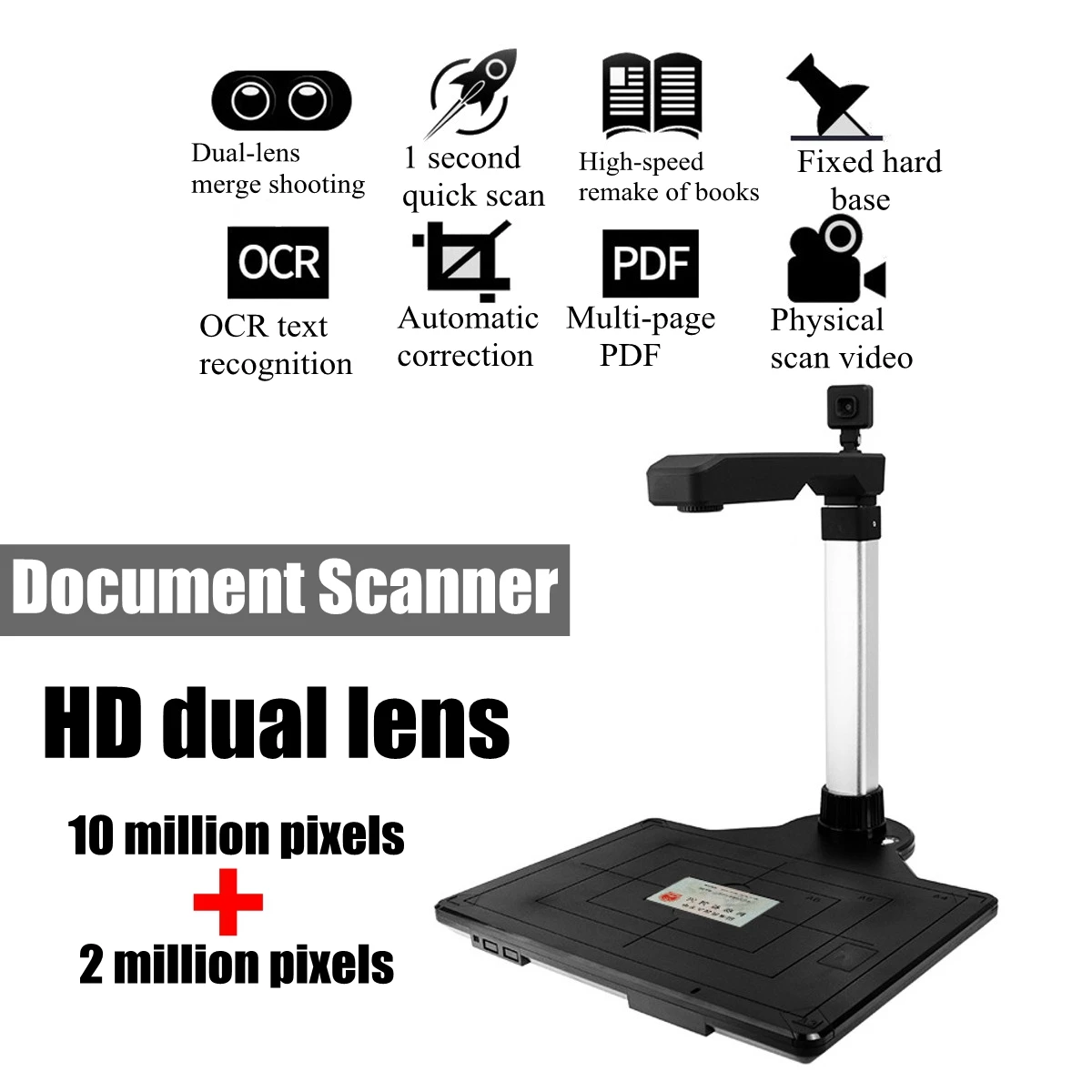 SD3000 Portable New Creatives Handheld Mobile High Speed A3 Document Scanner HD Dual lens 10 Million Pixel
SD3000 Portable New Creatives Handheld Mobile High Speed A3 Document Scanner HD Dual lens 10 Million Pixel