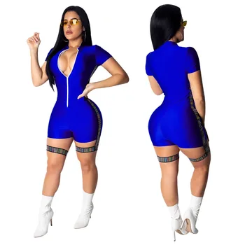 2019 Summer New Sexy Solid Clubwear Overalls For Women Jumpsuits Playsuits Short Sleeve Zipper Rompers Pants Red Blue Black
2019 Summer New Sexy Solid Clubwear Overalls For Women Jumpsuits Playsuits Short Sleeve Zipper Rompers Pants Red Blue Black