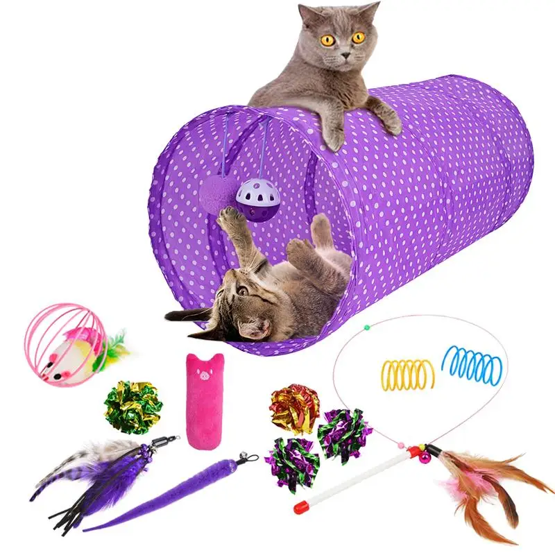 Pet Toy Set Collapsible Funny Playing Tunnel Toys Pet Tube Toys Cat Toys with Hanging Bell for Kittens 12PCS
Pet Toy Set Collapsible Funny Playing Tunnel Toys Pet Tube Toys Cat Toys with Hanging Bell for Kittens 12PCS