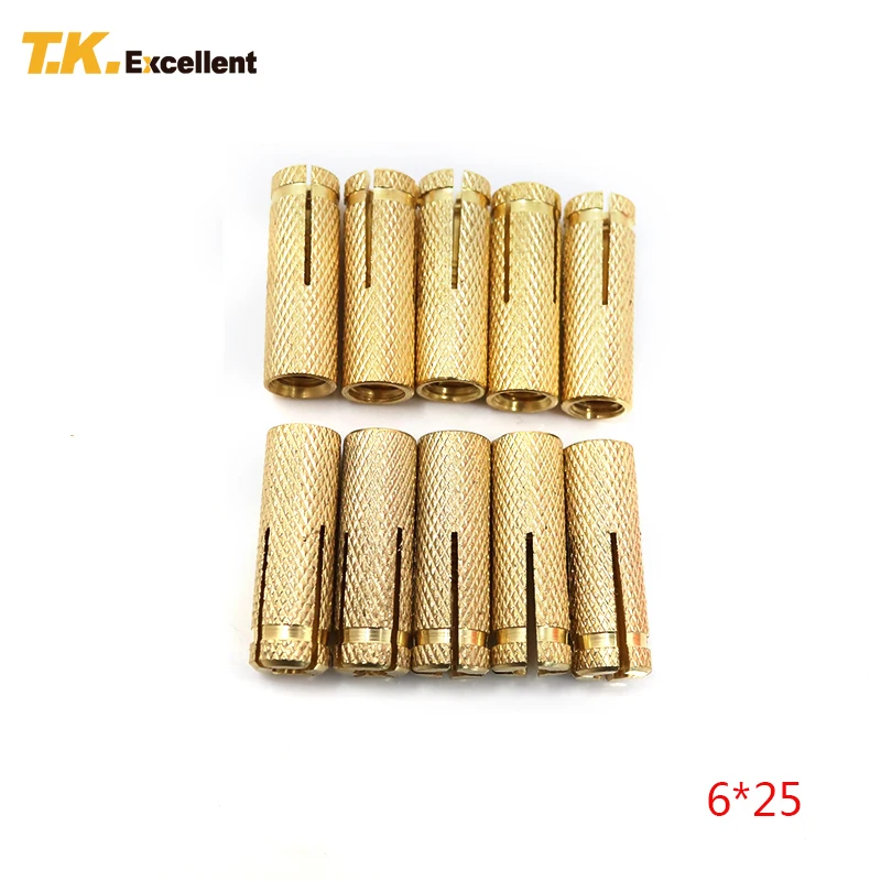 T.K.Excellent 25 Pcs 6*25 Pure Copper Drop-in Anchor Home Decoration Fastener Tools Single Blister Pop Anchor Woodworking
T.K.Excellent 25 Pcs 6*25 Pure Copper Drop-in Anchor Home Decoration Fastener Tools Single Blister Pop Anchor Woodworking