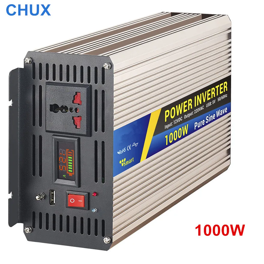 Converter Car Inverter pure sine wave Power Inverter DC24V 12v 48v To AC220V 1000W 2000w Aluminium Alloy black Transformer
Converter Car Inverter pure sine wave Power Inverter DC24V 12v 48v To AC220V 1000W 2000w Aluminium Alloy black Transformer