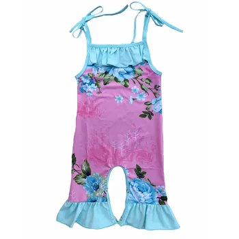 1piece Kids summer ruffle Jumpsuit hot sale floral cotton jumpsuit Baby Climbing clothes pajamas with strap
1piece Kids summer ruffle Jumpsuit hot sale floral cotton jumpsuit Baby Climbing clothes pajamas with strap