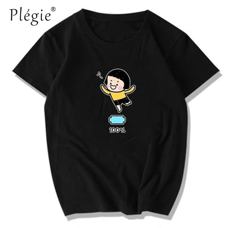 Plegie New 2019 Funny Kawaii Printed T Shirt Black White Pink T-shirts All Match Summer Casual Cotton Tops Tees Streetwear 
Plegie New 2019 Funny Kawaii Printed T Shirt Black White Pink T-shirts All Match Summer Casual Cotton Tops Tees Streetwear