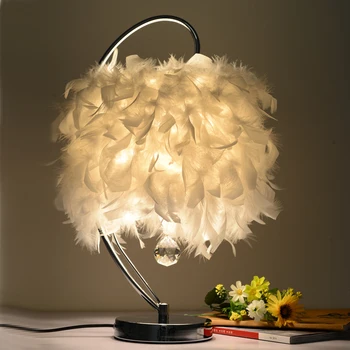 A1 Crystal feather table lamp warm bedroom bedside lamp wedding decoration table lamp Princess Hotel room lamp ZA421710
A1 Crystal feather table lamp warm bedroom bedside lamp wedding decoration table lamp Princess Hotel room lamp ZA421710