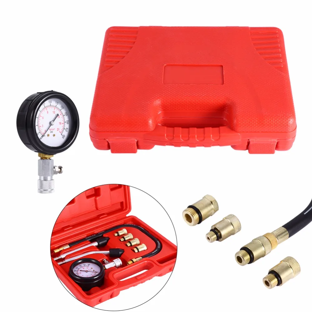 9 IN 1 Pressure Gauge Set Automotive Motorcycles Petrol Engine Compression Test Manometer Tester Kit Tool Set Diagnostic-Tool
9 IN 1 Pressure Gauge Set Automotive Motorcycles Petrol Engine Compression Test Manometer Tester Kit Tool Set Diagnostic-Tool