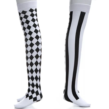 Clown Costume Black White Plaid Knee-High elastic durable Long Socks Halloween Carnival Party
Clown Costume Black White Plaid Knee-High elastic durable Long Socks Halloween Carnival Party