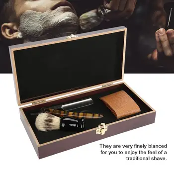 Men's Shaving Wooden Box Kit Barber Shaving Kit Straight Manual Shaving Brush Sharpening Strop b
Men's Shaving Wooden Box Kit Barber Shaving Kit Straight Manual Shaving Brush Sharpening Strop b