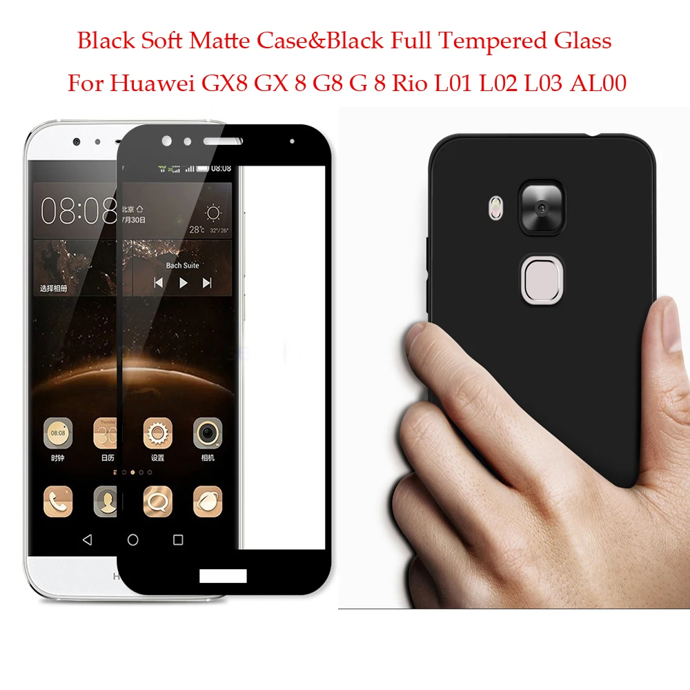 Full Tempered Glass with Soft Matte TPU Case For Huawei GX8 G8 G 8 Rio L01 L02 L03 AL00 TL00 Rio-L01 Rio-L02 Rio-L03 Rio-AL00
Full Tempered Glass with Soft Matte TPU Case For Huawei GX8 G8 G 8 Rio L01 L02 L03 AL00 TL00 Rio-L01 Rio-L02 Rio-L03 Rio-AL00
