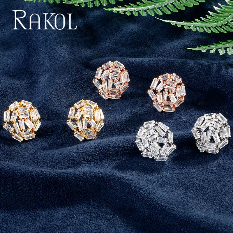 RAKOL Sparkling Austrian Crystal Zirconia Gold Color Brand Jewelry Stud Earrings For Women Girl Birthday Gift
RAKOL Sparkling Austrian Crystal Zirconia Gold Color Brand Jewelry Stud Earrings For Women Girl Birthday Gift