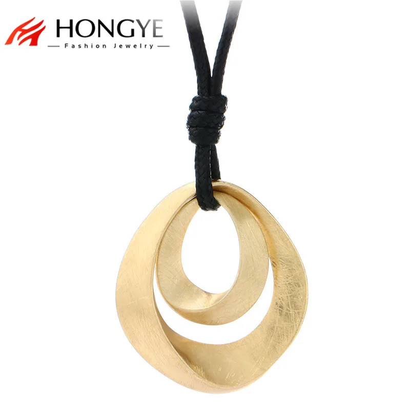 New Simple Luxury Jewelry Black Leather Long Necklace Women Alloy Wire Drawing Double Water Drop Pendant Necklace Friend Bijoux
New Simple Luxury Jewelry Black Leather Long Necklace Women Alloy Wire Drawing Double Water Drop Pendant Necklace Friend Bijoux