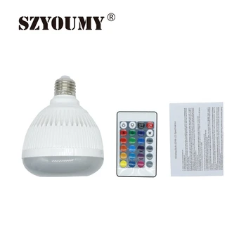 SZYOUMY E27 LED Bulb Music Audio Speaker Bluetooth Lighting Bulb Colorful RGB Music Playing Bulb With 24 Keys IR remote Control
SZYOUMY E27 LED Bulb Music Audio Speaker Bluetooth Lighting Bulb Colorful RGB Music Playing Bulb With 24 Keys IR remote Control