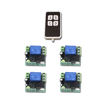 DC12V Mini 1 CH RF Wireless Remote Control System 4Key 1pcs Transmitter with 4pcs Receiver 1CH for Light /Lamp Home Appliances
DC12V Mini 1 CH RF Wireless Remote Control System 4Key 1pcs Transmitter with 4pcs Receiver 1CH for Light /Lamp Home Appliances