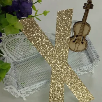 5" tall Upper Case Letters X die cut of gold glitter paper 1000piece for paper crafting
5" tall Upper Case Letters X die cut of gold glitter paper 1000piece for paper crafting