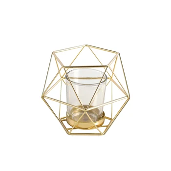 Candles Cup Furnishing Articles Wrought Iron Geometric Figure Golden Candlestick Candle Light Holders Dinner Dinner Decoration
Candles Cup Furnishing Articles Wrought Iron Geometric Figure Golden Candlestick Candle Light Holders Dinner Dinner Decoration