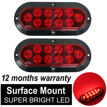 Tkeapl TMH 2X 6" 10 LED Surface Mount Oval Red Stop Brake Clearance Marker fit for Boat Truck Trailer Bus Tail Light
Tkeapl TMH 2X 6" 10 LED Surface Mount Oval Red Stop Brake Clearance Marker fit for Boat Truck Trailer Bus Tail Light