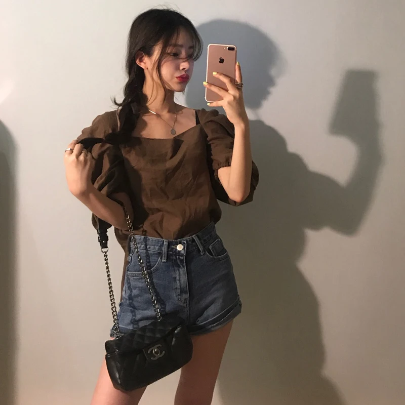 Womens Spring Summer Cotton Blouses Ladies Tops Puff Sleeve Sexy Shirt with Bow White Plus Size Chemisier Femme Blusas
Womens Spring Summer Cotton Blouses Ladies Tops Puff Sleeve Sexy Shirt with Bow White Plus Size Chemisier Femme Blusas