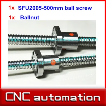 RM2005 -L 500mm Ball screws rail with SFU2005 single ballnut for CNC Linear Working Table
RM2005 -L 500mm Ball screws rail with SFU2005 single ballnut for CNC Linear Working Table