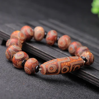 Nine-eyed Dzi Bead Bracelet Agate Original Stone Dzi Bead Bracelet Tibetan Natural yu Male
Nine-eyed Dzi Bead Bracelet Agate Original Stone Dzi Bead Bracelet Tibetan Natural yu Male