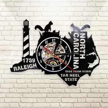 1Piece Raleigh Clock North Carolina Skyline NC State Decorative Wall Plates United States Vinyl Record Wall Clock
1Piece Raleigh Clock North Carolina Skyline NC State Decorative Wall Plates United States Vinyl Record Wall Clock