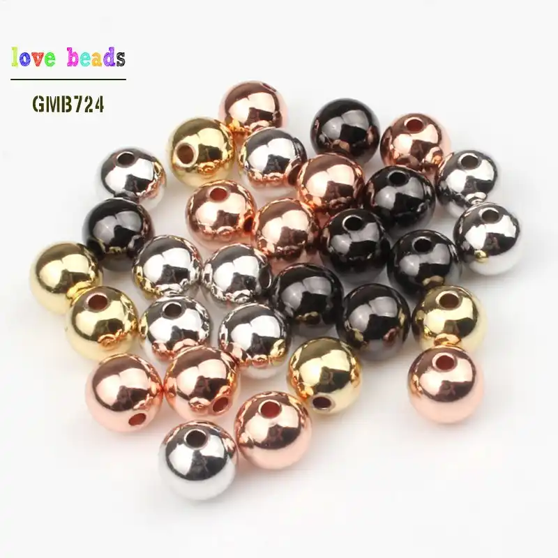Wholesale Bronze Gold /&Silver Plated Metal Ball Spacer Beads 2//3//4// 5// 6//8mm