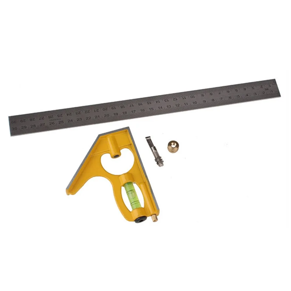 300mm Combination Square Angle Ruler Stainless Steel Protractors 45/90 Degree With Bubble Level Multi-functional Measuring tools
300mm Combination Square Angle Ruler Stainless Steel Protractors 45/90 Degree With Bubble Level Multi-functional Measuring tools