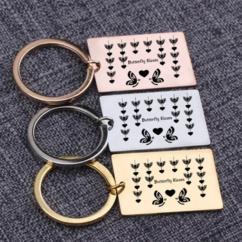 Bag Charms Car Keytag Engraved Butterfly Keyring Birthday Valentine`s Day gift For Lovers Girlfriend Pendant Keychain Couples
Bag Charms Car Keytag Engraved Butterfly Keyring Birthday Valentine`s Day gift For Lovers Girlfriend Pendant Keychain Couples