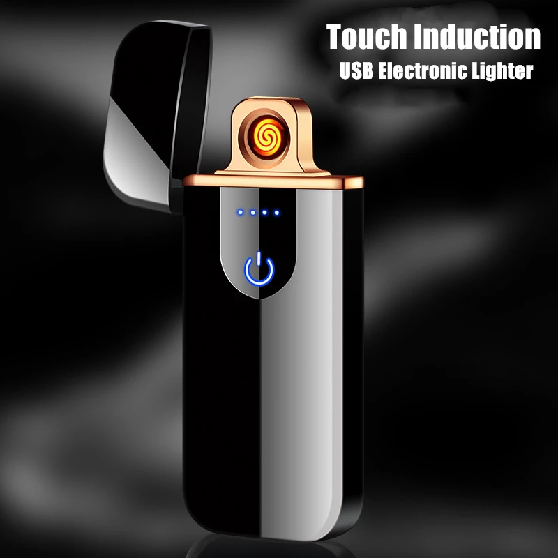 Ultra Thin USB Cigarette Lighter Rechargeable Windproof Flameless Electronic Lighter Touch Induction Double Side Plasma Lighter
Ultra Thin USB Cigarette Lighter Rechargeable Windproof Flameless Electronic Lighter Touch Induction Double Side Plasma Lighter