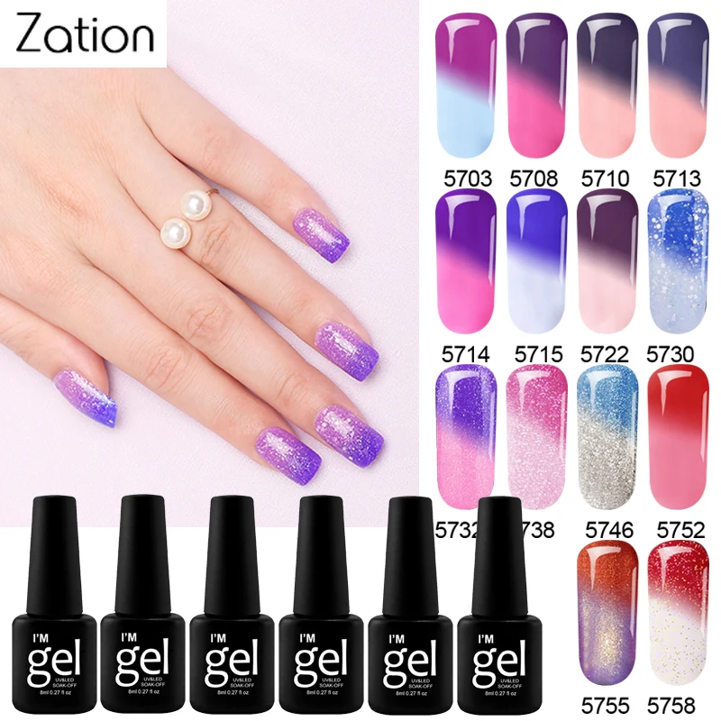 Zation Thermal Gel Nail Polish Temperature Change Color Gel Varnish Polish Manicure UV LED Soak Off Esmalte In Gel Nail Lacquer
Zation Thermal Gel Nail Polish Temperature Change Color Gel Varnish Polish Manicure UV LED Soak Off Esmalte In Gel Nail Lacquer