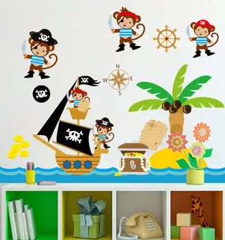 Monkey Pirates Wall Stickers Decal Decor Mural Jungle Children Boys Nursery Poster DIY Gift d991
Monkey Pirates Wall Stickers Decal Decor Mural Jungle Children Boys Nursery Poster DIY Gift d991
