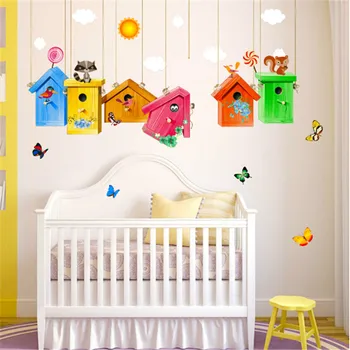 Colorful Cage Wind Chime Wall Stickers For Kids Rooms Kindergarten Vinyl Bird Cage Waterproof Mural Home Decor
Colorful Cage Wind Chime Wall Stickers For Kids Rooms Kindergarten Vinyl Bird Cage Waterproof Mural Home Decor