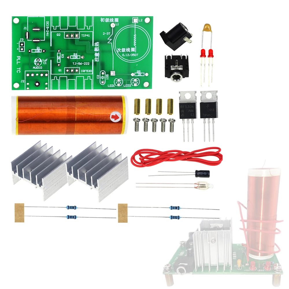 15W Mini Music Tesla Coil Plasma Speaker Tesla Arc Generator Wireless Transmission DC 15-24V Diy Kit
15W Mini Music Tesla Coil Plasma Speaker Tesla Arc Generator Wireless Transmission DC 15-24V Diy Kit